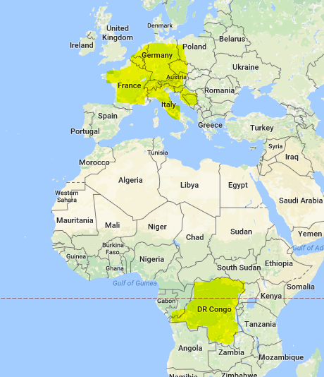 Unscientific comparison of DRC and Western Europe