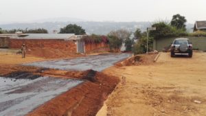 Tarmacking road in Kigali Rwanda